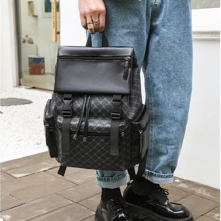 Elegant Leather Laptop Backpack with Cushioned Straps | Versatile Design for Work and Travel 2