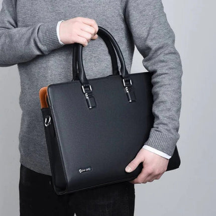 Elegant Leather Messenger Bag | Spacious Design for 14-15 Inch Laptops | Versatile Carrying Options for Professionals 2