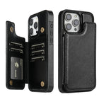 Elegant Leather Phone Wallet Case with Card Slots & Magnetic Closure for Stylish Protection 0