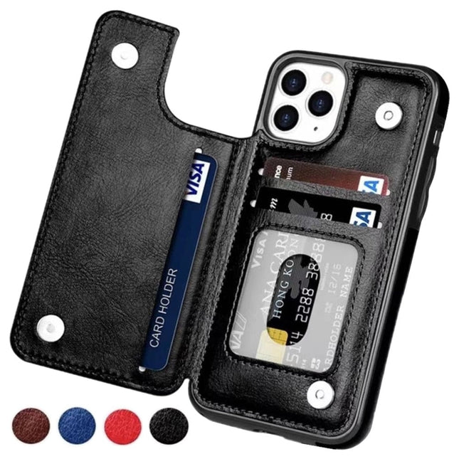 Elegant Leather Phone Wallet Case with Card Slots & Magnetic Closure for Stylish Protection 1