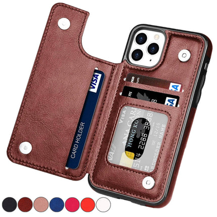 Elegant Leather Phone Wallet Case with Card Slots & Magnetic Closure for Stylish Protection 4