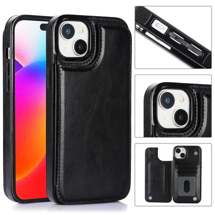 Elegant Leather Phone Wallet Case with Card Slots & Magnetic Closure for Stylish Protection 8