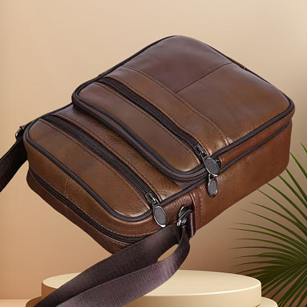 Elegant Leather Shoulder Bag for Men with Adjustable Strap | Versatile Design for Everyday Use 2