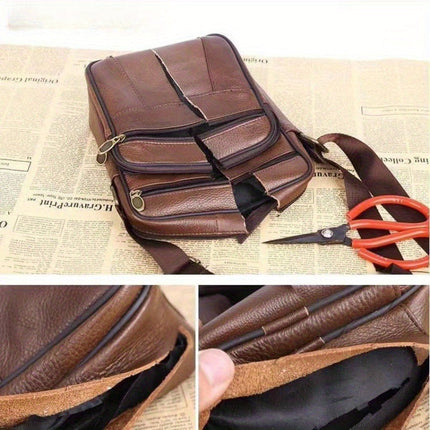 Elegant Leather Shoulder Bag for Men with Adjustable Strap | Versatile Design for Everyday Use 4