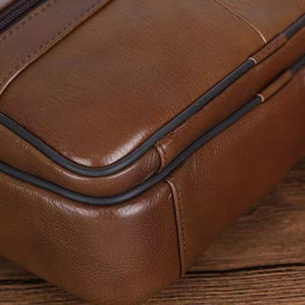 Elegant Leather Shoulder Bag for Men with Adjustable Strap | Versatile Design for Everyday Use 6