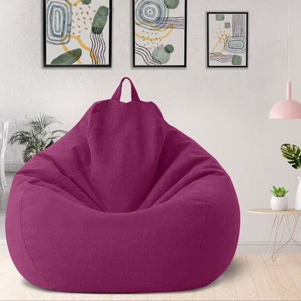 Elegant Linen Bean Bag Chair Cover with Ergonomic Design for Personalized Comfort 12
