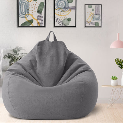 Elegant Linen Bean Bag Chair Cover with Ergonomic Design for Personalized Comfort 14