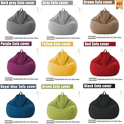 Elegant Linen Bean Bag Chair Cover with Ergonomic Design for Personalized Comfort 6