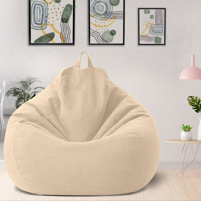Elegant Linen Bean Bag Cover | Ergonomic Design for Personalized Comfort 0