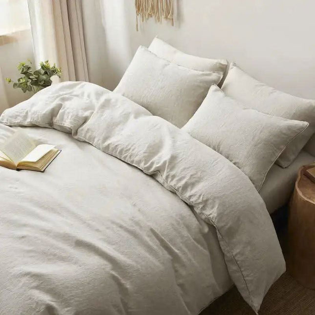 Elegant Linen Duvet Cover | Lightweight & Breathable for All-Season Comfort 0