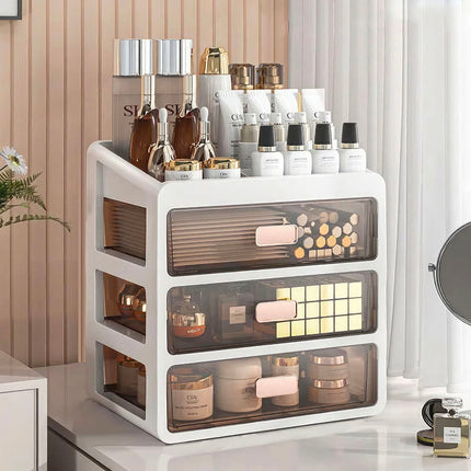Elegant Makeup Organizer | Multi-Compartment Cosmetic Organizer with Stylish Design | Clutter-Free Solution for Your Vanity 0