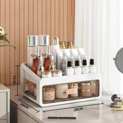Elegant Makeup Organizer | Multi-Compartment Cosmetic Organizer with Stylish Design | Clutter-Free Solution for Your Vanity 2