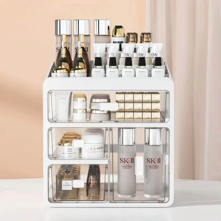 Elegant Makeup Organizer | Multi-Compartment Cosmetic Organizer with Stylish Design | Clutter-Free Solution for Your Vanity 3