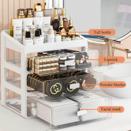 Elegant Makeup Organizer | Multi-Compartment Cosmetic Organizer with Stylish Design | Clutter-Free Solution for Your Vanity 4