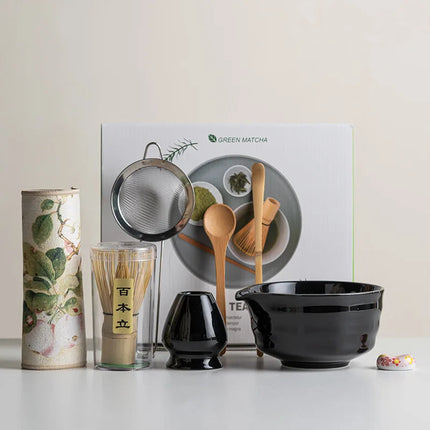 Elegant Matcha Set | 8-Piece Ceramic Bowl and Whisk with Bamboo Frother | Complete Kit for Authentic Tea Ceremony Experience 2
