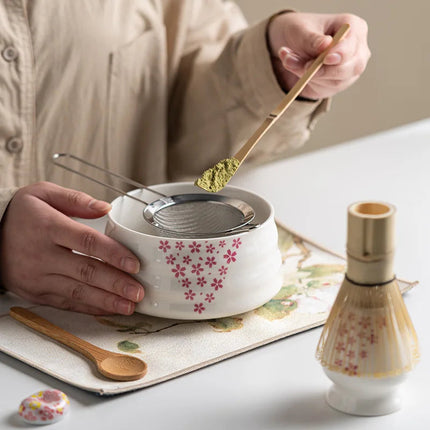 Elegant Matcha Set | 8-Piece Ceramic Bowl and Whisk with Bamboo Frother | Complete Kit for Authentic Tea Ceremony Experience 4
