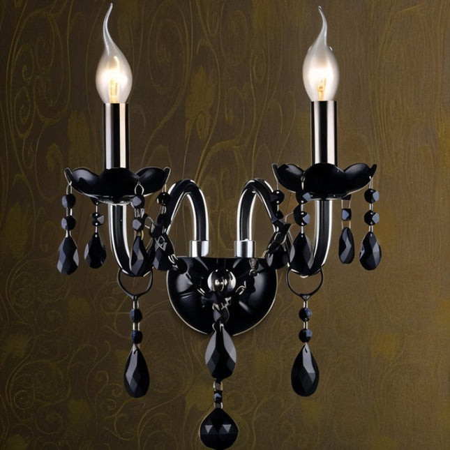 Elegant Modern Black Crystal Chandelier with Cascading Drops | Timeless Lighting for Dining Rooms 0