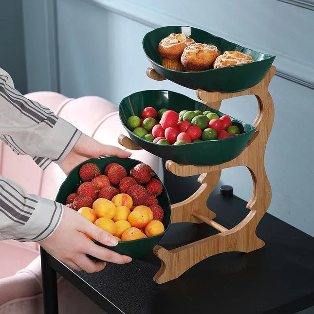 Elegant Modern Fruit Bowl | Three-Tier Compact Design for Stylish Kitchen Organization 1