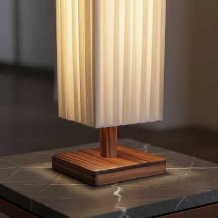 Elegant Modern Japanese Floor Lamp with Soft Warm LED Light | Premium Walnut Wood Design for Tranquil Spaces 7