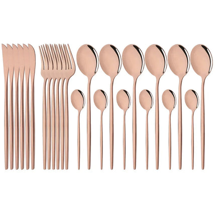 Elegant Modern Pink Flatware Set with Ergonomic Design | Stylish Cutlery for Any Occasion 17