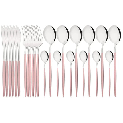 Elegant Modern Pink Flatware Set with Ergonomic Design | Stylish Cutlery for Any Occasion 24