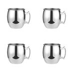 4 Pieces Smooth Silver
