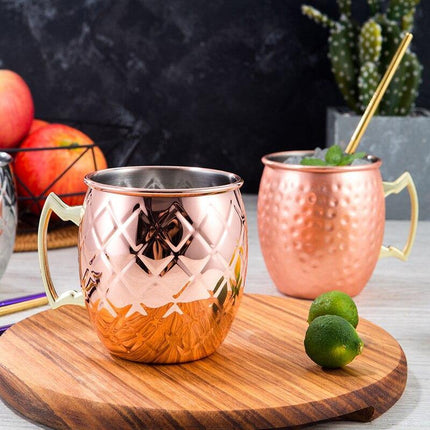 Elegant Moscow Mule Mug Set | Stainless Steel with High-Gloss Finish | Stylish Drinkware for Chilled Cocktails 16
