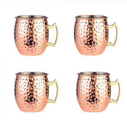Elegant Moscow Mule Mug Set | Stainless Steel with High-Gloss Finish | Stylish Drinkware for Chilled Cocktails 2