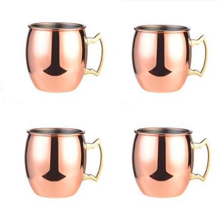 Elegant Moscow Mule Mug Set | Stainless Steel with High-Gloss Finish | Stylish Drinkware for Chilled Cocktails 8