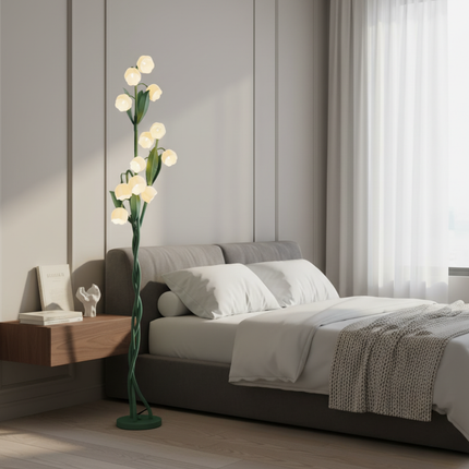 Elegant Orchid | Modern Floor Lamp with USB Charging & Foot Switch | Stylish Illumination for Living Room or Bedroom 2