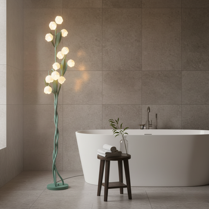 Elegant Orchid | Modern Floor Lamp with USB Charging & Foot Switch | Stylish Illumination for Living Room or Bedroom 3