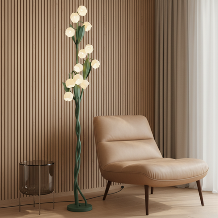 Elegant Orchid | Modern Floor Lamp with USB Charging & Foot Switch | Stylish Illumination for Living Room or Bedroom 6