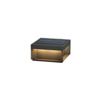 Diameter L 8 in x W 8 in x H 4 in / Model B: Solar-Powered Version / Warm Light