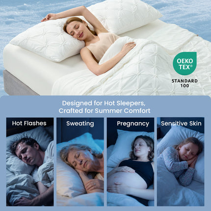 Elegant Pintuck Cooling Comforter | Breathable Lightweight Design for Hot Sleepers 5