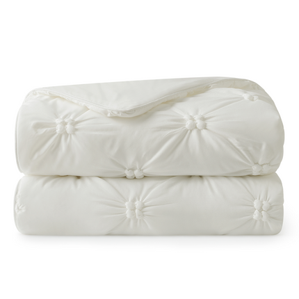 Elegant Pintuck Cooling Comforter with Breathable Fabric | Lightweight Design for Hot Sleepers 1