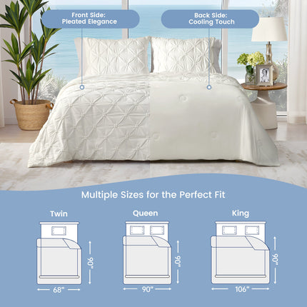 Elegant Pintuck Cooling Comforter with Breathable Fabric | Lightweight Design for Hot Sleepers 7