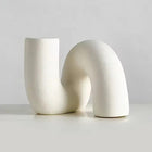 Elegant Porcelain Decorative Vase with Handcrafted Finish | Minimalist Centerpiece for Floral Arrangements 0