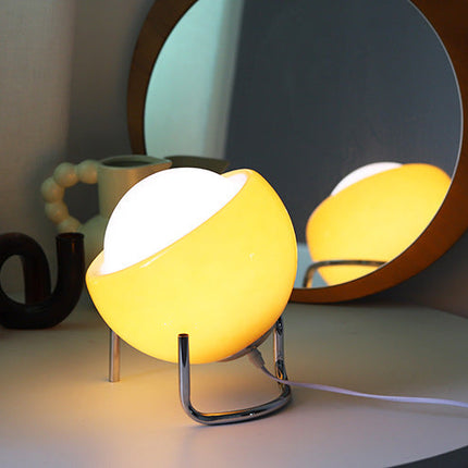 Elegant Retro Glass Table Lamp with Soft LED Lighting | Stylish Night Light for Cozy Atmosphere 4