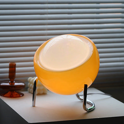 Elegant Retro Glass Table Lamp with Soft LED Lighting | Stylish Night Light for Cozy Atmosphere 5