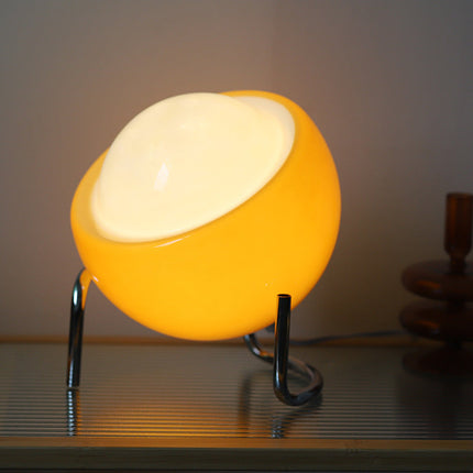Elegant Retro Glass Table Lamp with Soft LED Lighting | Stylish Night Light for Cozy Atmosphere 7