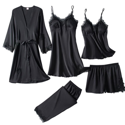 Elegant Satin Pajama Set | Luxurious Sleepwear with Adjustable Straps for Women 1