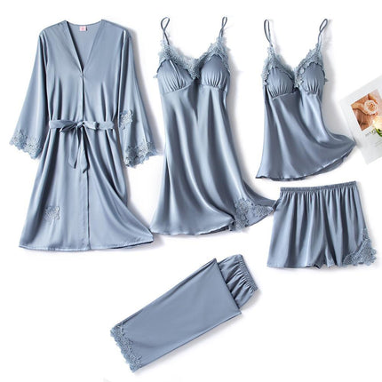 Elegant Satin Pajama Set | Luxurious Sleepwear with Adjustable Straps for Women 8