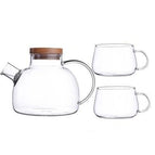 SET A: 1 x Glass Teapot (1000ml) and 2 x Cups