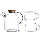 SET B: 1 x Glass Teapot (1800ml) and 2 x Cups