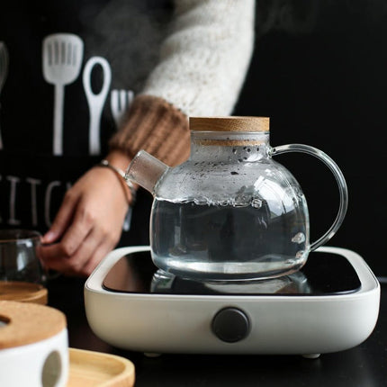 Elegant Scandinavian Teapot Set with Oak Tray & Candle Warmer | Tea Set for Adults, Perfect for Hot & Cold Beverages 5