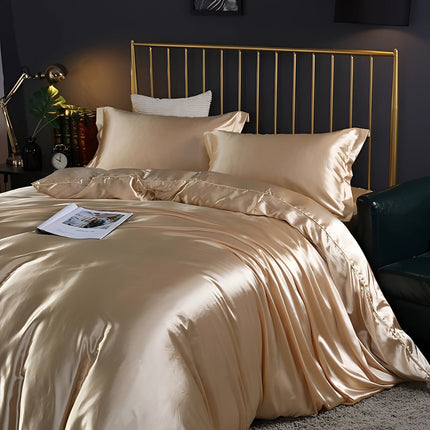 Elegant Silk Bedding Set | Hypoallergenic Duvet Covers for Luxurious Comfort 2