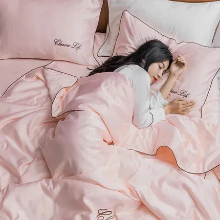 Elegant Silk Cooling Blanket with Embroidery | Lightweight and Breathable for Comfortable Summer Nights 11