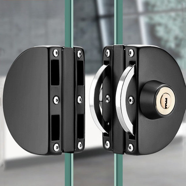 Elegant Sliding Door Lock | Stainless Steel Glass Door Security with Easy Installation 1