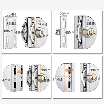 Elegant Sliding Door Lock | Stainless Steel Security with Easy Installation | Modern Design for Enhanced Home Safety 8