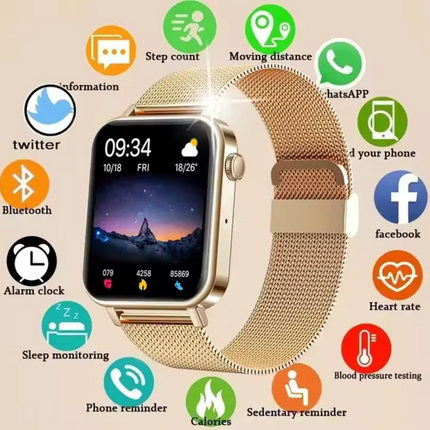 Elegant Smartwatch | Health & Activity Tracker with Touchscreen | Stylish Accessory for Active Women 0